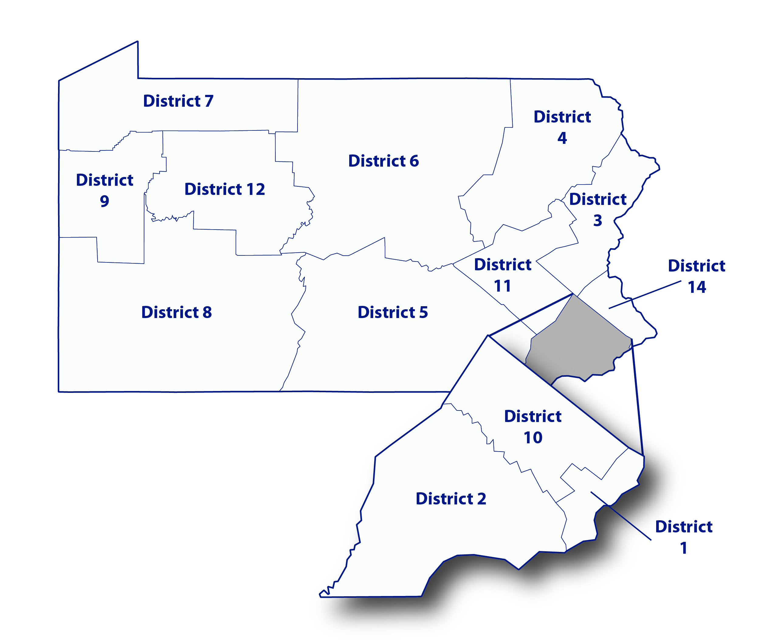 Map of POMA districts