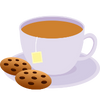 tea cup and cookies